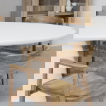 Eettafel Cleo Ovaal Wit 200cm - Giga Meubel