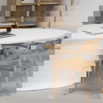 Eettafel Cleo Ovaal Wit 160cm - Giga Meubel