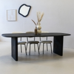 Eettafel Gin Zwart Deens Ovaal 240cm - Giga Meubel