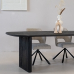 Eettafel Gin Zwart Deens Ovaal 240cm - Giga Meubel