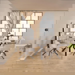 Eettafel Harrie Keramiek Grijs Anista 135cm - Giga Living