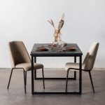 Eettafel Martin Mangohout Zwart 160cm - Giga Meubel