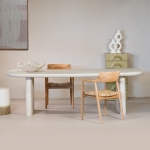 Eettafel Maya Deens Ovaal Beige 200cm - Giga Meubel