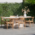Tuintafel Myrna Ovaal Travertin 240cm - Giga Meubel