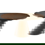 Eettafel Sivan Walnoot Rond Uitschuifbaar 120-160cm - Giga Meubel