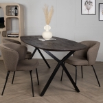 Eettafel Genève Bruin Ovaal 240cm - Giga Meubel