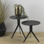 Spinder Design Bijzettafel Daley Low Zwart Ø40cm