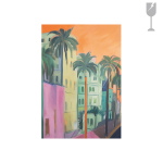 Urban Cotton Glasschilderij Palm Street 40x60cm