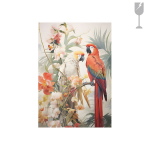 Urban Cotton Glasschilderij Lovebirds 40x60cm