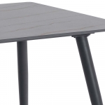 Eettafel Bandita Rechthoek Keramiek Zwart 140cm - Giga Living