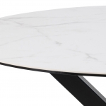 Eettafel Axel Rond Keramiek Wit Ø120cm - Giga Living