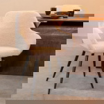 LABEL51 Eetkamerstoel Fender - Naturel - Bouclé
