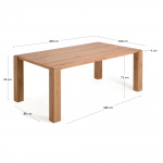 Kave Home Tafel Deyanira Eikenfineer 200x100cm