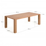 Kave Home Tafel Deyanira Eikenfineer 220x110cm