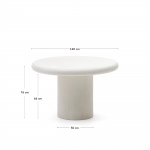 Kave Home Tafel Addaia Rond Wit Cement Ø120cm