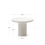 Kave Home Tafel Addaia Rond Wit Cement Ø90cm