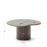 Kave Home Salontafel Macarella Grijs Cement 83x77cm