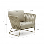 Kave Home Fauteuil Saconca Outdoor Touw Groen