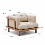 Kave Home Fauteuil Turqueta Massief Teakhout