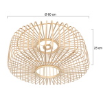 Steinhauer Lampenkap Bamboe Naturel Ø60cm