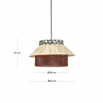 Kave Home Plafondlamp Pulmi Raffia Terracotta Ø40cm