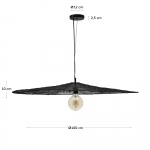 Kave Home Plafondlamp Makai Metaal Zwart Ø100cm