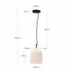 Kave Home Plafondlamp Shenli Albast Ø15cm