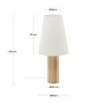 Kave Home Vloerlamp Marga Massief Hout Naturel