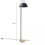 Kave Home Staande Lamp Catlar Essenhout Zwart