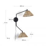 Kave Home Wandlamp Pontos Jute Naturel