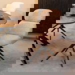 LABEL51 Eetkamerstoel Finn Bouclé Mushroom