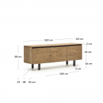 Kave Home Tv-meubel Uxue 3 Deuren Acaciahout 150x58cm