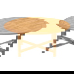 Lesli Living Tuintafel Teak Naturel Ø120cm