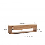 Kave Home Tv-meubel Alguema 3 Laden Eikenfineer 200x51cm