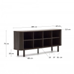 Kave Home Dressoir Mailen 2 Deuren Essenfineer Zwart 180x75cm