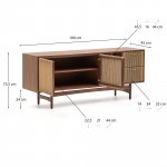 Kave Home Dressoir Elan Notenfineer 180x73cm