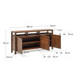 Kave Home Dressoir Sashi Massief Teakhout 180x85cm