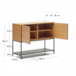 Kave Home Dressoir Vedrana 2-deurs Eikenfineer 97,5x80cm