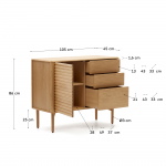 Kave Home Dressoir Lenon Eikenfineer 105x85cm