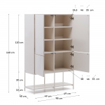 Kave Home Wandkast Vedrana 4 Deuren Wit 97,5x160cm