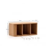 Kave Home Badkamermeubel Mailen Essenfineer Naturel 90x45cm