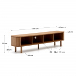 Kave Home Tv-meubel Mailen 2 Deuren Essenfineer Naturel 200x50cm