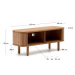 Kave Home Tv-meubel Mailen 2 Deuren Essenfineer Naturel 120x50cm