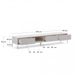 Kave Home Tv-meubel Vedrana 3 Laden Wit 195x35cm