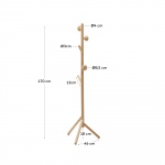 Kave Home Kapstok Nadue Massief Beukenhout Naturel 170cm