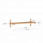 Kave Home Wandrek Modulair Sitra 1 Planken Eikenhout 90cm