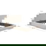 Kave Home Bed Blok Beige 180x200cm