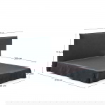 Kave Home Bed Jaira Antraciet 160x200cm