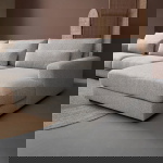 Chaise Longue Bank Como Rechts Puente Lichtgrijs