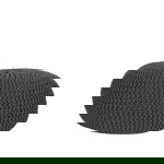 Label51 Poef Knitted Antraciet Katoen L